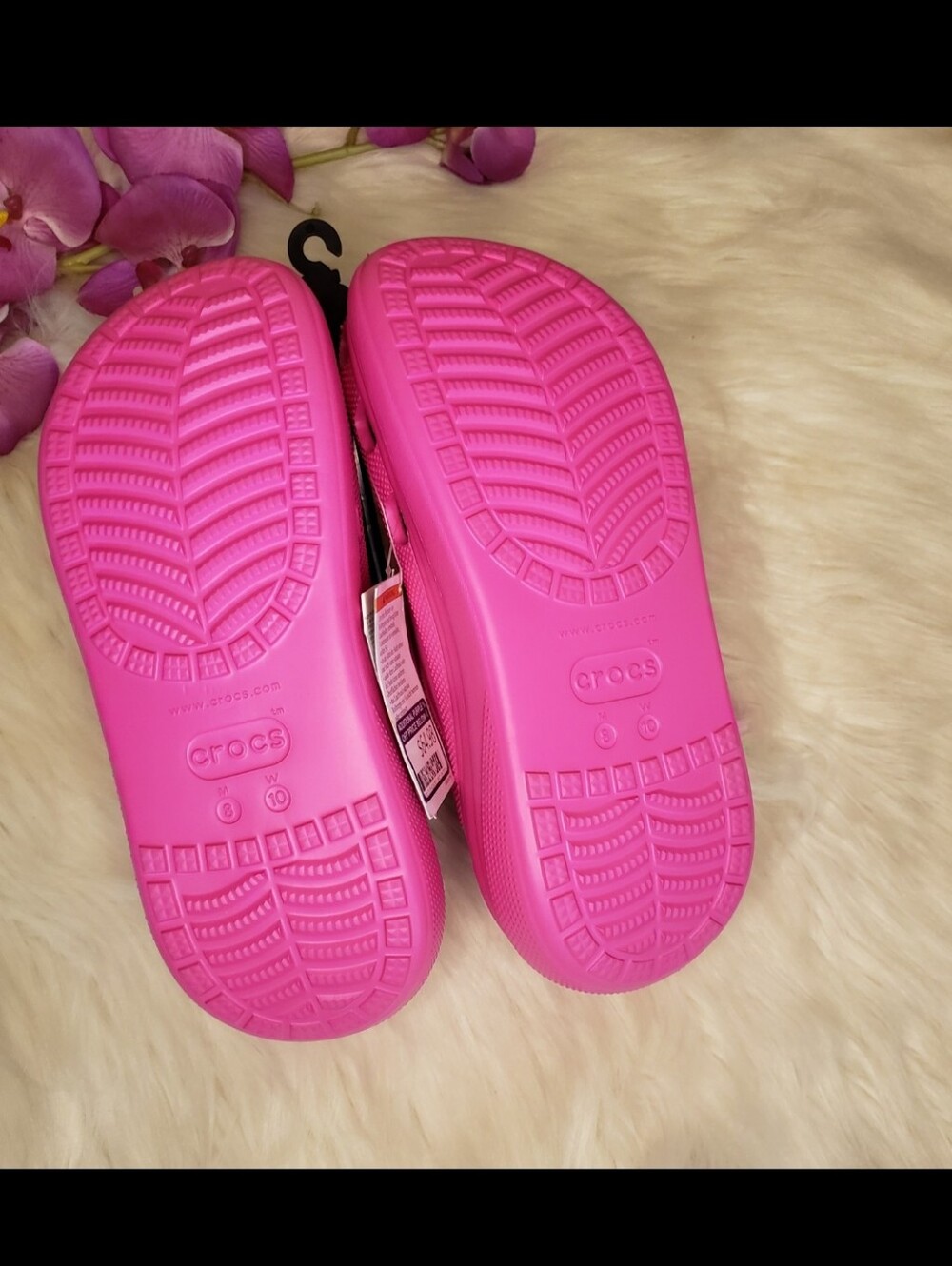 Crocs Classic Crush Clog Hot Pink NWT 10 Lightweight Comfort Shoes | Barbiecore - Picture 3 of 16